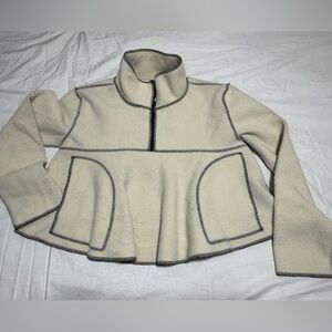 Urban Outfitters Cream Jacket with Gray Accents